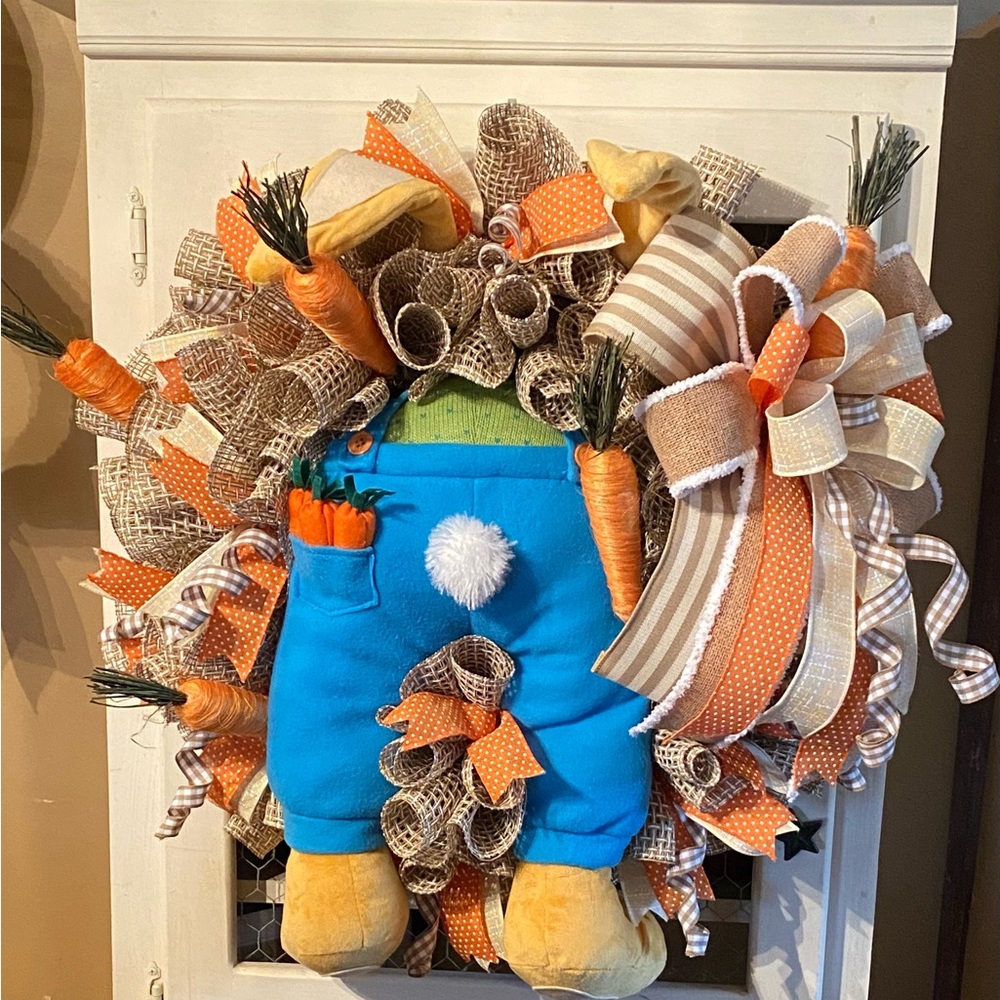 Peter rabbit bunny butt Easter wreath